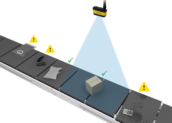 코그넥스가 새롭게 출시한 ‘3D-A1000 물품 감지 시스템’의 물품 감지 모습